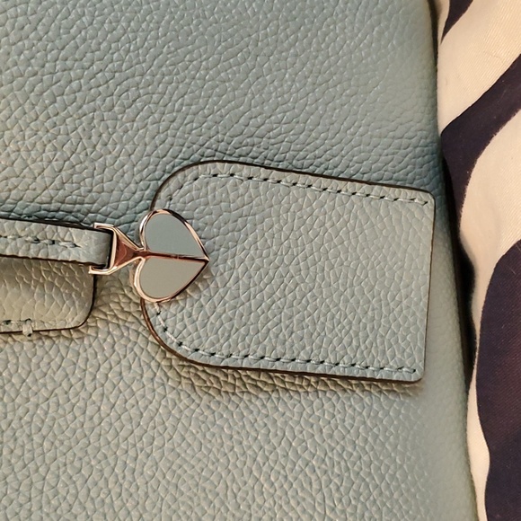 kate spade Margaux Medium Satchel handbag in hazy blue - Picture 8 of 8